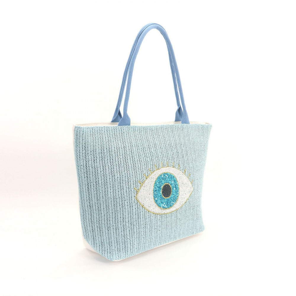 Evil Eye Large Boho Beach Tote Bag