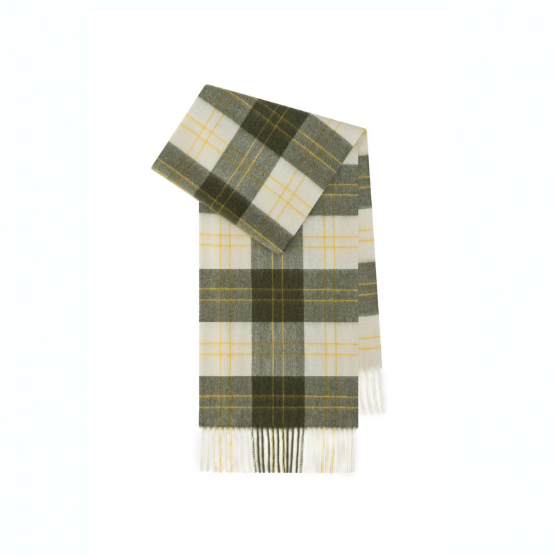 Classic Plaid Cashmere Scarf - Ash pink grid