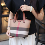 Check Pattern Cylinder Bag