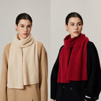 Versatile Knitted Warm Scarf - Red