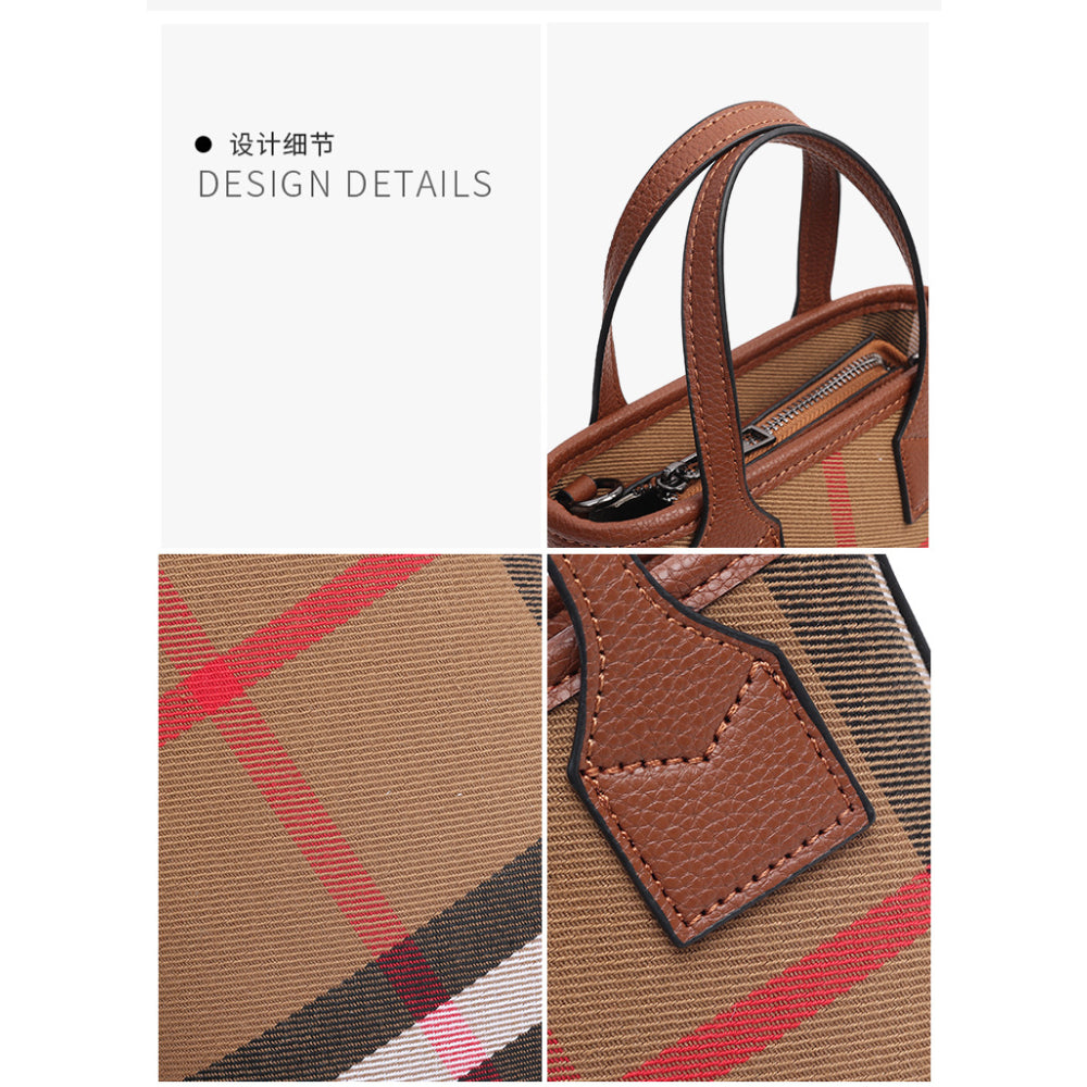 Classic Plaid Canvas Mini Crossbody Bag