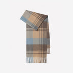 Classic Plaid Cashmere Scarf - Ash pink grid