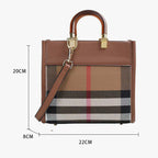 Checkered Patchwork Square Handbag