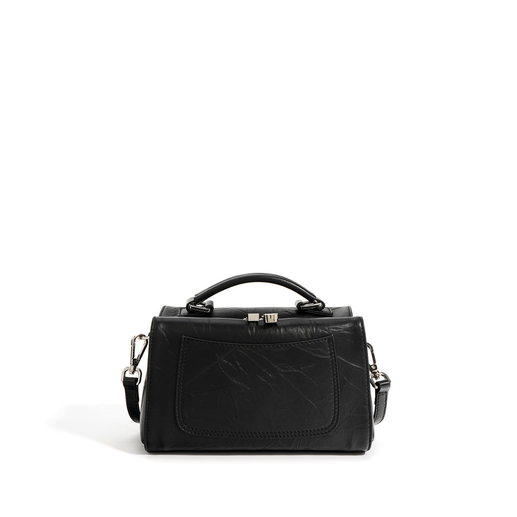 Genuine Leather Box Bag – Simple Niche Shoulder Crossbody