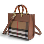Checkered Patchwork Square Handbag