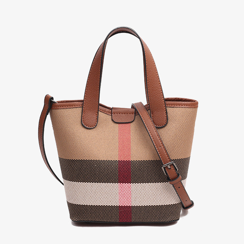 Check Pattern Cylinder Bag