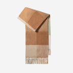 Wool Plaid Winter Shawl Scarf