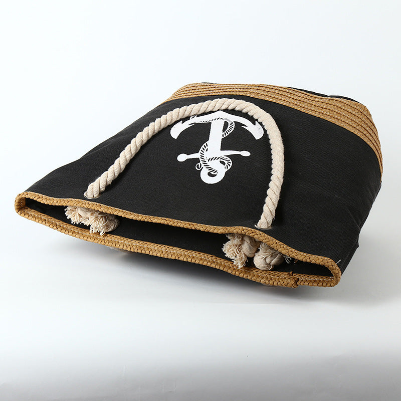 Oversized Canvas Beach Tot Bag