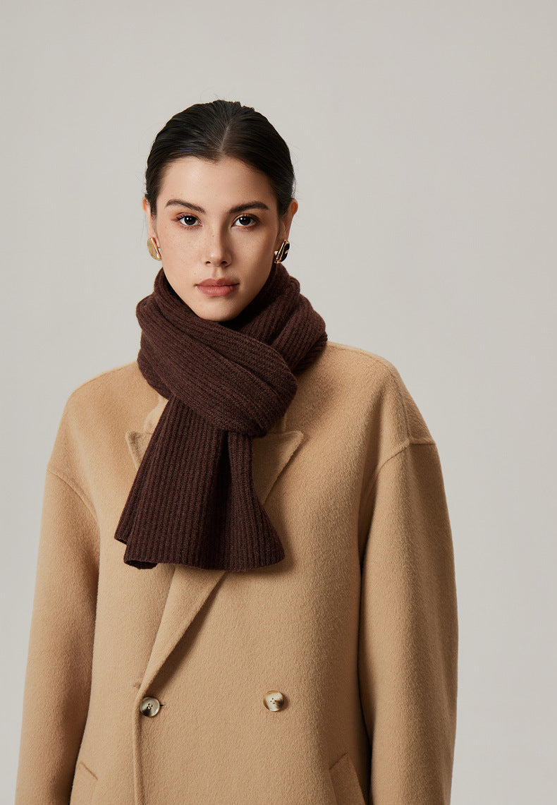 Versatile Knitted Warm Scarf - Red