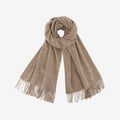 Wool Oversized Shawl Scarf -Light Coffee Color