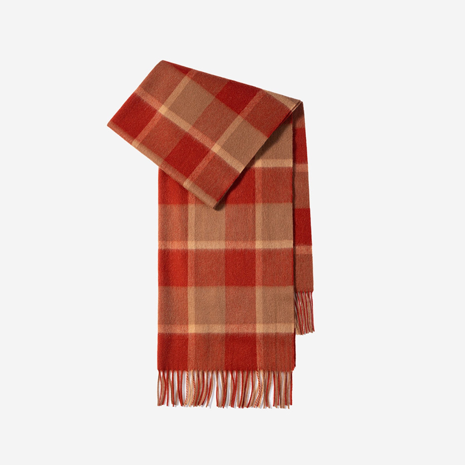 Wool Plaid Winter Shawl Scarf
