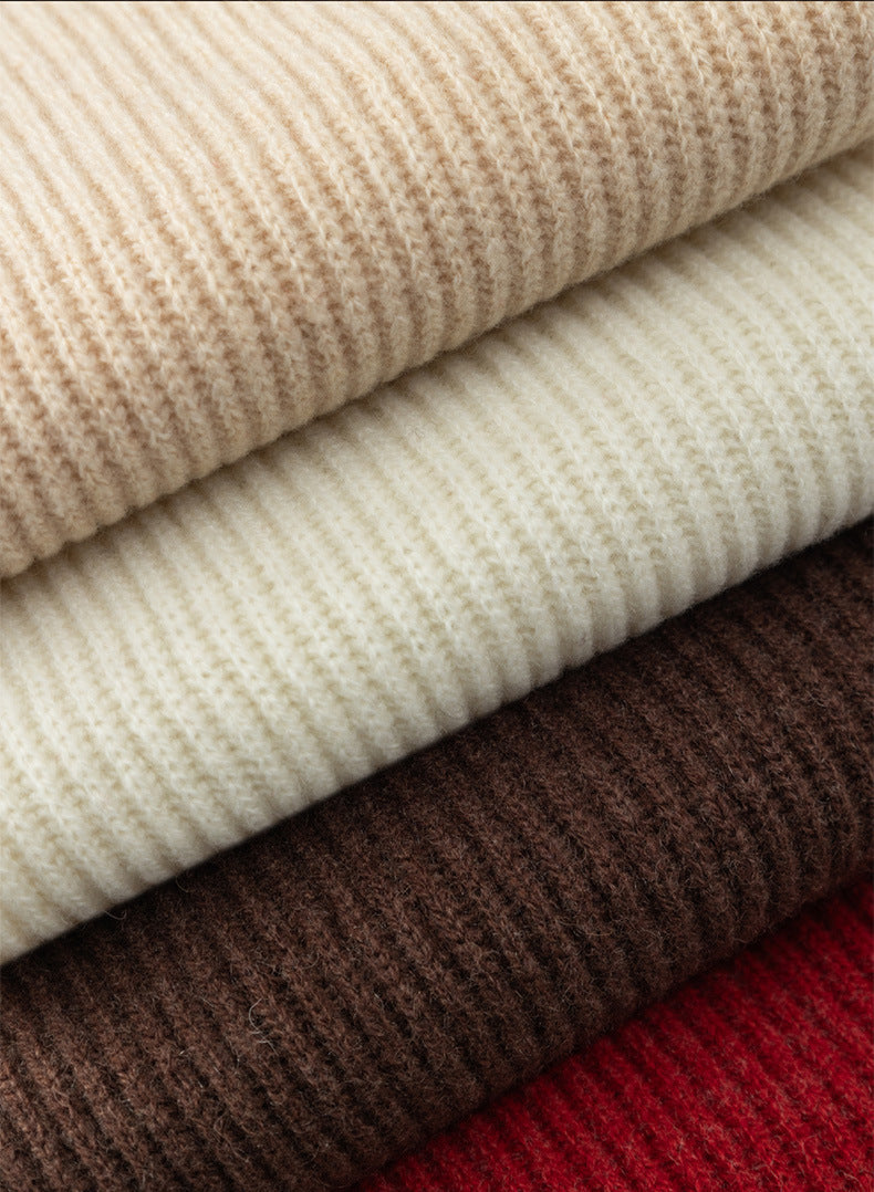 Versatile Knitted Warm Scarf - Red