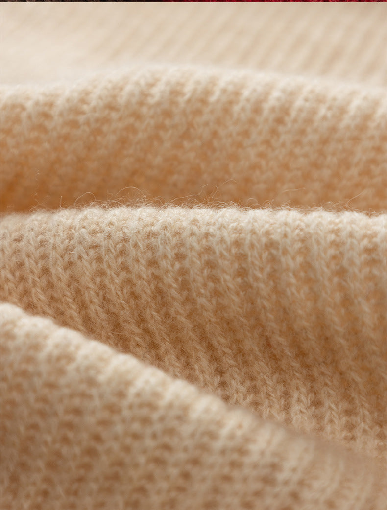 Versatile Knitted Warm Scarf - Red