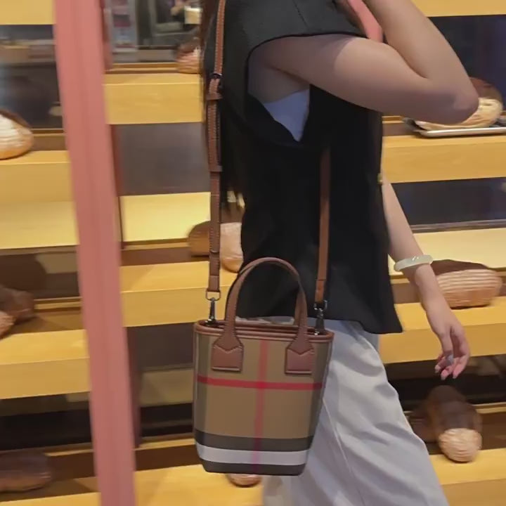 Classic Plaid Canvas Mini Crossbody Bag